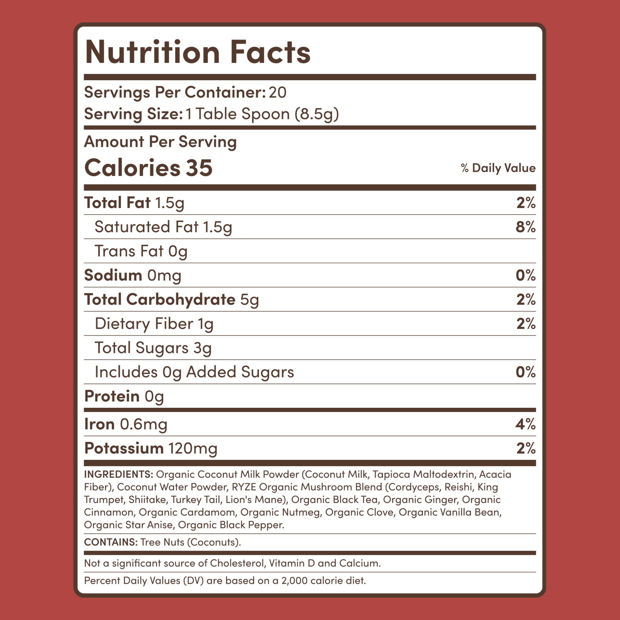 Mushroom Chai (20 Servings) - Daily Energy
