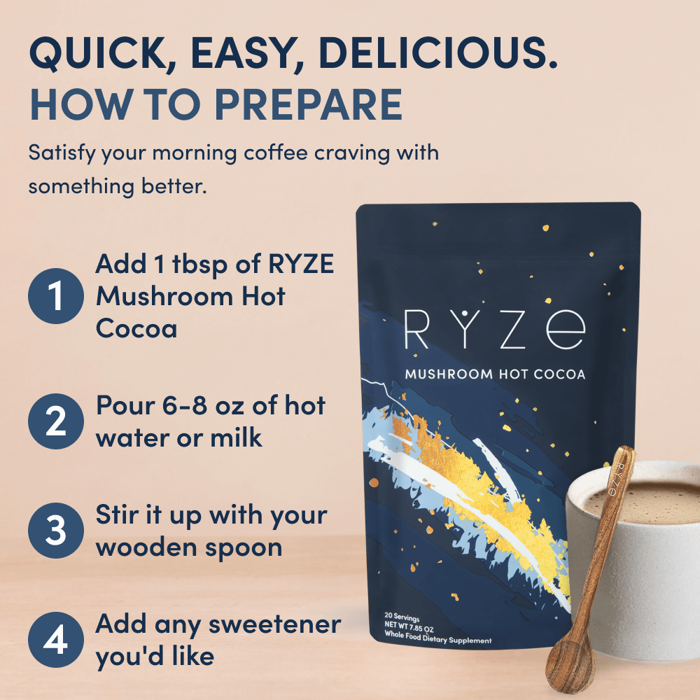 Mushroom Hot Cocoa (20 servings) - Steady Energy