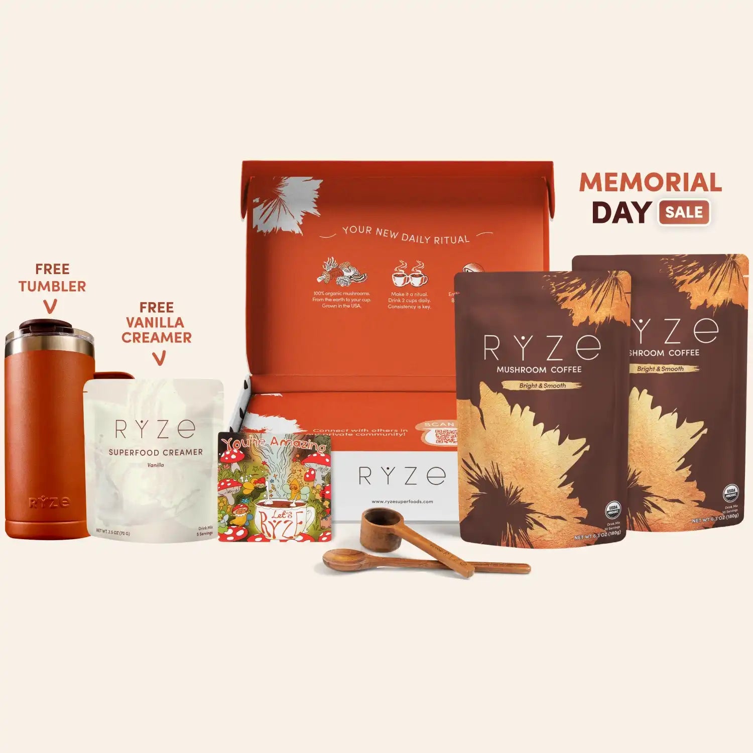 Mushroom Coffee Starter Kit (60 servings) - Calm Focus