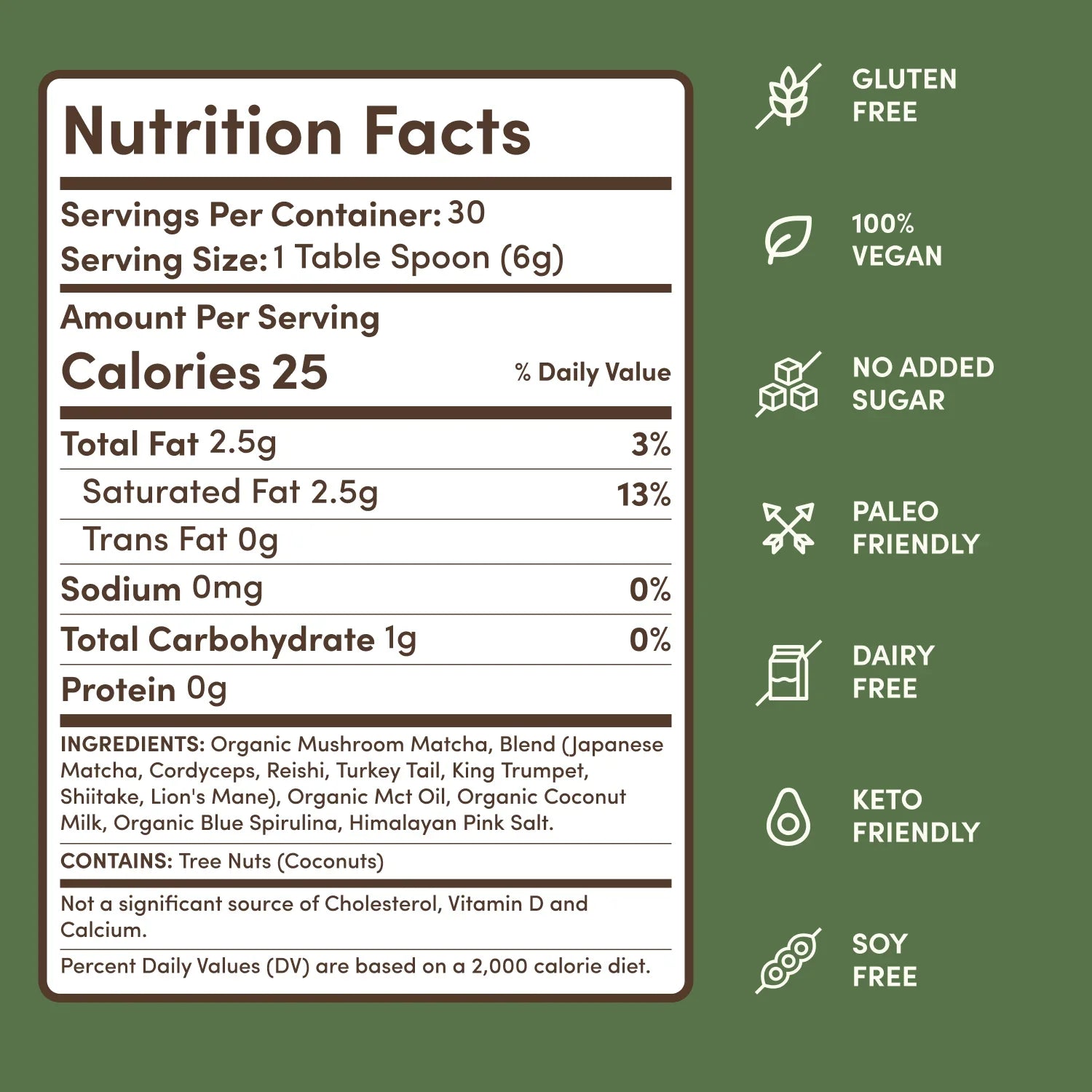 Mushroom Matcha (30 Servings) - Wellness Support